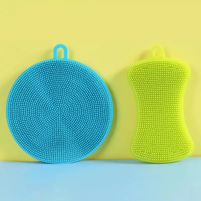 Silicone body scrubber pads for gentle skin exfoliation by custom silicone manufacturer