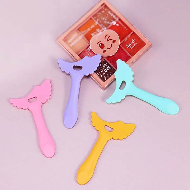 Colorful silicone eyeliner stencil tools manufactured by a custom silicone manufacturer