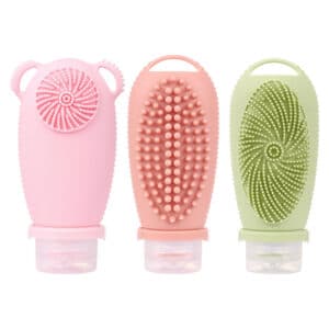 custom-silicone-travel-bottles-with-massage-scrubber