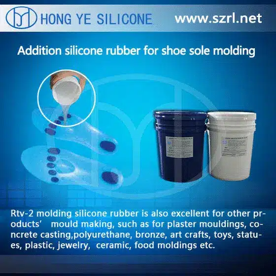 Pouring addition silicone rubber into a mold, representing high-quality material used in food-grade and platinum silicone bottle production.