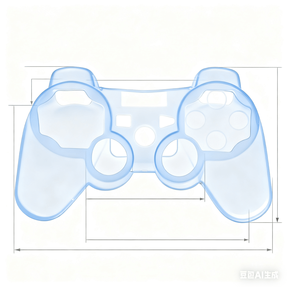 Technical drawing of a foldable silicone water bottle showing size dimensions, capacity, and rolled design.