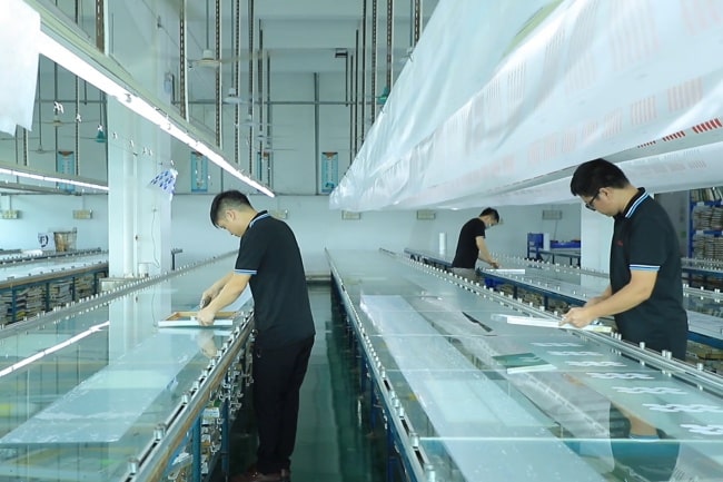 Silicone and rubber product production line showing screen printing coating and finishing processes for custom OEM manufacturing